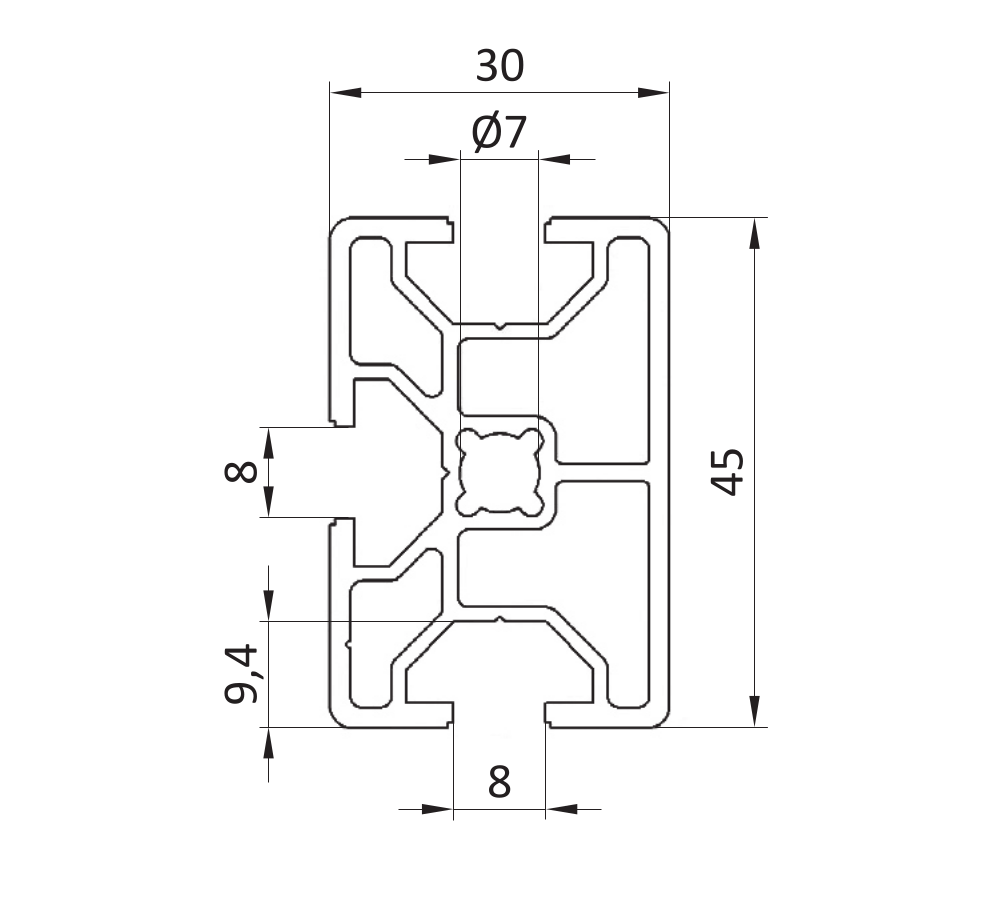 Profil aluminiowy 30x45 [8]